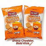 Herr's Bold Flavored Potato Chips 6 oz Bags, 2 Pack Choose Flavor Creamy Ranch & Habanero, Horseradish & Cheddar, Baby Back Ribs View 5