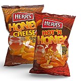 Herr's Honey Cheese Curl Puffs Combo Includes Hot N Honey, Family Size Bags View 1