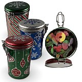 Holiday Candy Gift Tin | Collectable Jar, 10 Flavors Sweet & Sour Gummies Mix