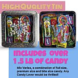 Holiday Candy Gift Tins | Fruity, Sour & Sweet Candy Mix | Choose Square Tin (1.5 lbs), Snowman Tin (12 oz) or Mixed Sweet & Sour Gummy Tins (1.5 lb) View 5
