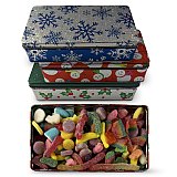 Holiday Candy Gift Tins | Fruity, Sour & Sweet Candy Mix | Choose Square Tin (1.5 lbs), Snowman Tin (12 oz) or Mixed Sweet & Sour Gummy Tins (1.5 lb) View 6