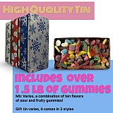 Holiday Candy Gift Tins | Fruity, Sour & Sweet Candy Mix | Choose Square Tin (1.5 lbs), Snowman Tin (12 oz) or Mixed Sweet & Sour Gummy Tins (1.5 lb) View 8