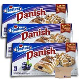 Hostess Blueberry Danish Value Pack | Individually Wrapped | 6 Count Box | Pack of 3 (18 Total Danish) View 2