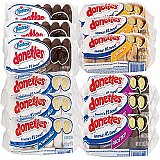 Hostess Donettes Variety | Powdered, Frosted, Double Chocolate, and Crunch | 12 Packs (72 Donettes) View 1