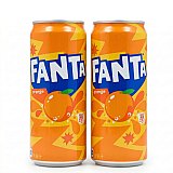 Imported Asian Soda & Drinks 2 Pack | Japanese & Taiwanese Beverages | Fanta Orange Big Can 500ml