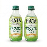 Imported Asian Soda & Drinks 2 Pack | Japanese & Taiwanese Beverages | Hata Musk Melon Soda