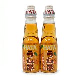 Imported Asian Soda & Drinks 2 Pack | Japanese & Taiwanese Beverages | Hata Ramune Orange