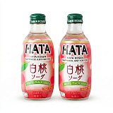 Imported Asian Soda & Drinks 2 Pack | Japanese & Taiwanese Beverages | Hata White Peach Soda