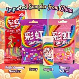 Imported China Skittles Sampler 4 Pack | Wild Berry, Yogurt, Floral Fruit & Gummy Noodles | Rare Skittles Candy View 6