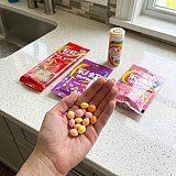 Imported China Skittles Sampler 4 Pack | Wild Berry, Yogurt, Floral Fruit & Gummy Noodles | Rare Skittles Candy View 7