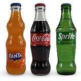 Imported Middle Eastern Sodas, 3 Glass Bottles, Choose from Coca Cola, Sprite, Fanta and More View 1