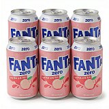 Imported Zero Sugar Sodas & Drinks 6 Pack | Fanta Zero Peach 12 oz Can