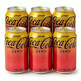 Imported Zero Sugar Sodas & Drinks 6 Pack | Lemon Coke Zero 12 oz Can