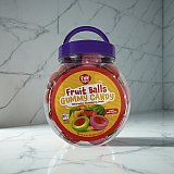 Jam Filled Fruit Gummy Balls, Mixed Fruit Including Peach, Watermelon and Strawberry,  19 Oz Jar, 30 Pieces View 2