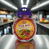 Jam Filled Fruit Gummy Balls, Mixed Fruit or Strawberry,  19 Oz Jar, 30 Pieces View 7