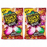 Juicy Drop UK Imported Candy | Tropical Juicy Drop Blasts, 120g, 2 Bags