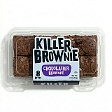 Killer Brownie Chocolatier Brownie Bites, 9oz Tray (8 Bites) - Rich Chocolate Chip, Fudgy Gourmet Brownies