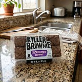 Killer Brownie Chocolatier Brownie Bites, 9oz Tray (8 Bites) - Rich Chocolate Chip, Fudgy Gourmet Brownies View 5