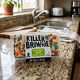 Killer Brownie Kitchen Sink Brownie Bites, 9 oz Tray (8 Bites) -  Blondie & Brownie with Caramel, Chocolate Chips, M&M’s & Sprinkles View 5
