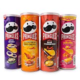 Korean Pringles Exotic Flavor Variety Pack 4 Cans, Rotating Flavors Weekly, May Include Hot Tteokbokki, Korean Fried Chicken, Sweet Onion & Butter Caramel View 1