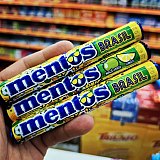 LIMITED EDITION Mentos Brasil Green Apple & Lemon, 16 Count Box, Imported from Brazil View 2