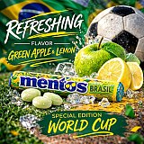 LIMITED EDITION Mentos Brasil Green Apple & Lemon, 16 Count Box, Imported from Brazil View 5