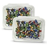Mixed Flavor Delicate Mini Fruit Drops Nostalgic Grandma Candy | Cherry, Green Apple, Blackberry and Peach | 2 Bulk 8 Oz Tubs (1 Lb Total) View 1