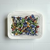 Mixed Flavor Delicate Mini Fruit Drops Nostalgic Grandma Candy | Cherry, Green Apple, Blackberry and Peach | 2 Bulk 8 Oz Tubs (1 Lb Total) View 7