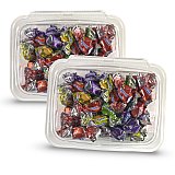 Mixed Fruit Filled Nostalgic Grandma Candy | Classic Apple, Pineapple, Grape and Strawberry Fruity Liquid Center Treats | 2 Bulk 8 Oz Tubs (1 Lb Total) View 1