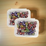 Mixed Fruit Filled Nostalgic Grandma Candy | Classic Apple, Pineapple, Grape and Strawberry Fruity Liquid Center Treats | 2 Bulk 8 Oz Tubs (1 Lb Total) View 4