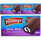 Mrs. Freshley's Swiss Rolls Snack Cakes, Pack of 3 (36 Total cakes) View 3