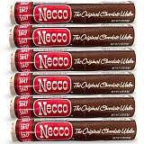 Necco Chocolate Wafer Rolls, Nostalgic Candy, 6 Pack