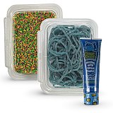 Nerds Cluster Candy Making Kit, 1 Tub (8oz) Blue Raspberry Candy Laces + Baby Nerds + Blue Raspberry Sour Ooze
