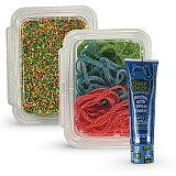 Nerds Cluster Candy Making Kit, 1 Tub (8oz) Mixed Flavor Candy Laces + Baby Nerds + Blue Raspberry Sour Ooze