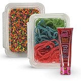 Nerds Cluster Candy Making Kit, 1 Tub (8oz) Mixed Flavor Candy Laces + Regular Nerds + Strawberry Sour Ooze