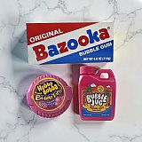 Nostalgic Bubble Gum Candy: Bazooka Bubble Gum (~19 Pieces), Bubble Tape and Bubble Jug View 4