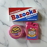 Nostalgic Bubble Gum Candy: Bazooka Bubble Gum (~19 Pieces), Bubble Tape and Bubble Jug View 6