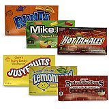 Nostalgic Candy Large Movie Theater Size Boxes Variety, Boston Baked Beans, Jujyfruit, Mike & Ike, Runts, Lemonhead and Hot Tamales View 1