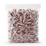 Nostalgic Hard Cylinder Candy Mix 2 lb Bags, Atkinson's Mint Twist |Black, Orange & White