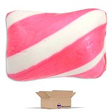 Pink & White Mauve Cylinder Shaped Watermelon Candy Twists, 1 lb. View 3