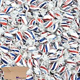 Red, Blue, & White Cylinder Shaped Mint Candy Twists, 1lb. View 1