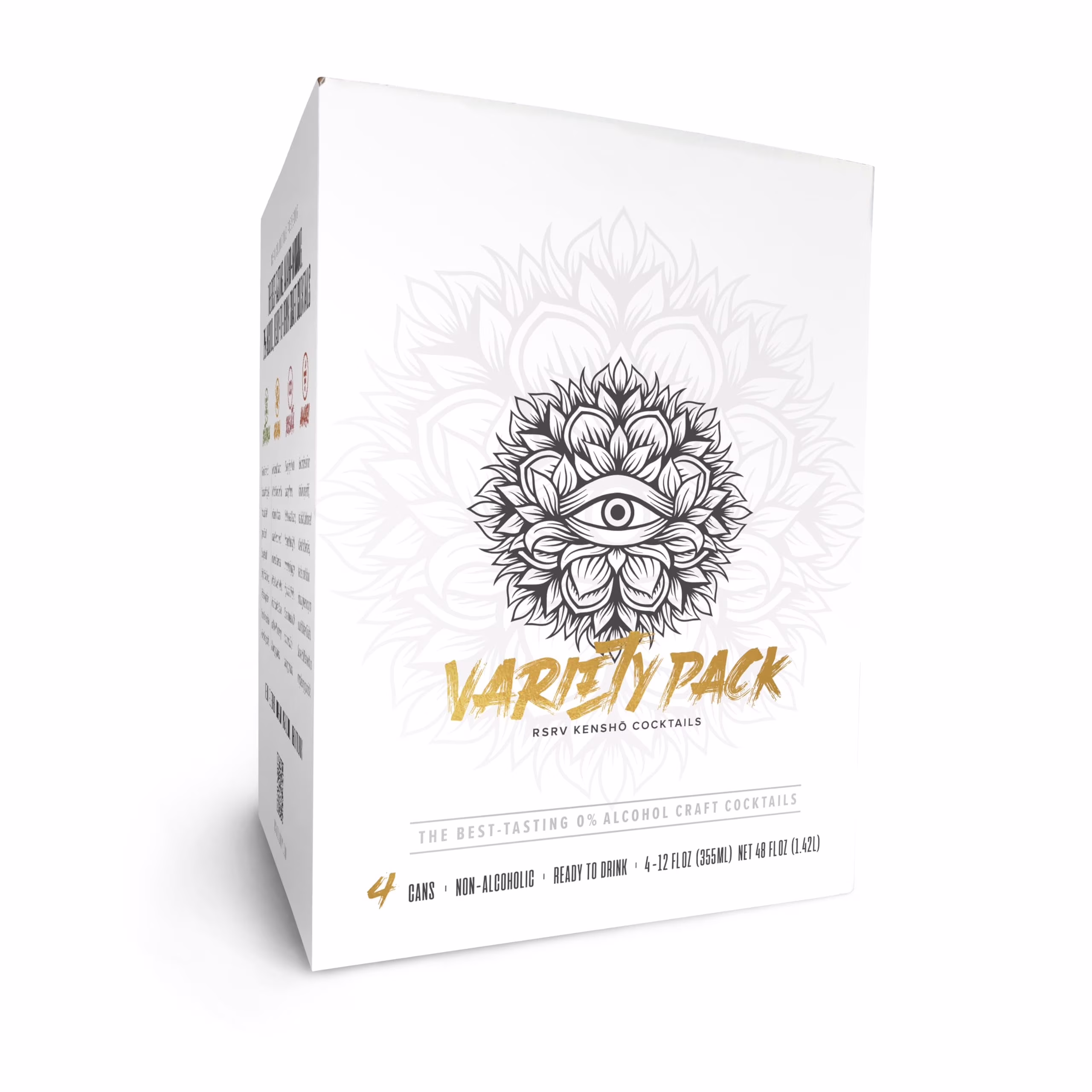 RSRV Non-Alcoholic Cocktail, Kensho Cocktail, Non-Alcoholic Beverage Replacement (Variety Pack - 4 unique flavors, 12oz, 12Pack) View 1