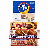 Snack Cake Variety Pack, Moon Pie Double Decker Vanilla, Little Debbie Boston Creme Pies, Fudge Rounds & Oatmeal Creme Pies, 32 Individually Wrapped Treats View 1