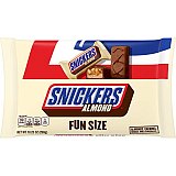SNICKERS Almond Fun Size Milk Chocolate Candy Bars, 10.23 oz Bag View 1