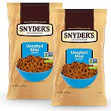 Snyder's of Hanover Mini-Unsalted Pretzels, 12 oz Bag View 4