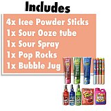 Sour Candy Full Size Sampler 8 Pack – Sour Ooze, Quick Blast, Bubble Jug, Pop Rocks & 4 ICEE Candy Powders View 3