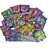 Sour Candy Variety Sampler Pack, Up to 30 Flavors | 60 Units Featuring Slush Puppy, Warheads, Icee, Nerds and more View 1