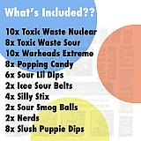 Sour Candy Variety Sampler Pack, Up to 30 Flavors | 60 Units Featuring Slush Puppy, Warheads, Icee, Nerds and more View 6