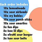 Sour Candy Variety Sampler Pack V2 | Lemonhead, efrutti, Icee, Fun Dip, Smarties and Airheads, 70 Total View 6