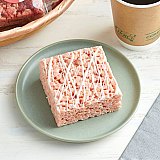 Strawberries & Creme Marshmallow Crispy Treat Bars, 6 Pack, Individually Wrapped, Large 3.3 oz Snack Bars with White Drizzle View 4
